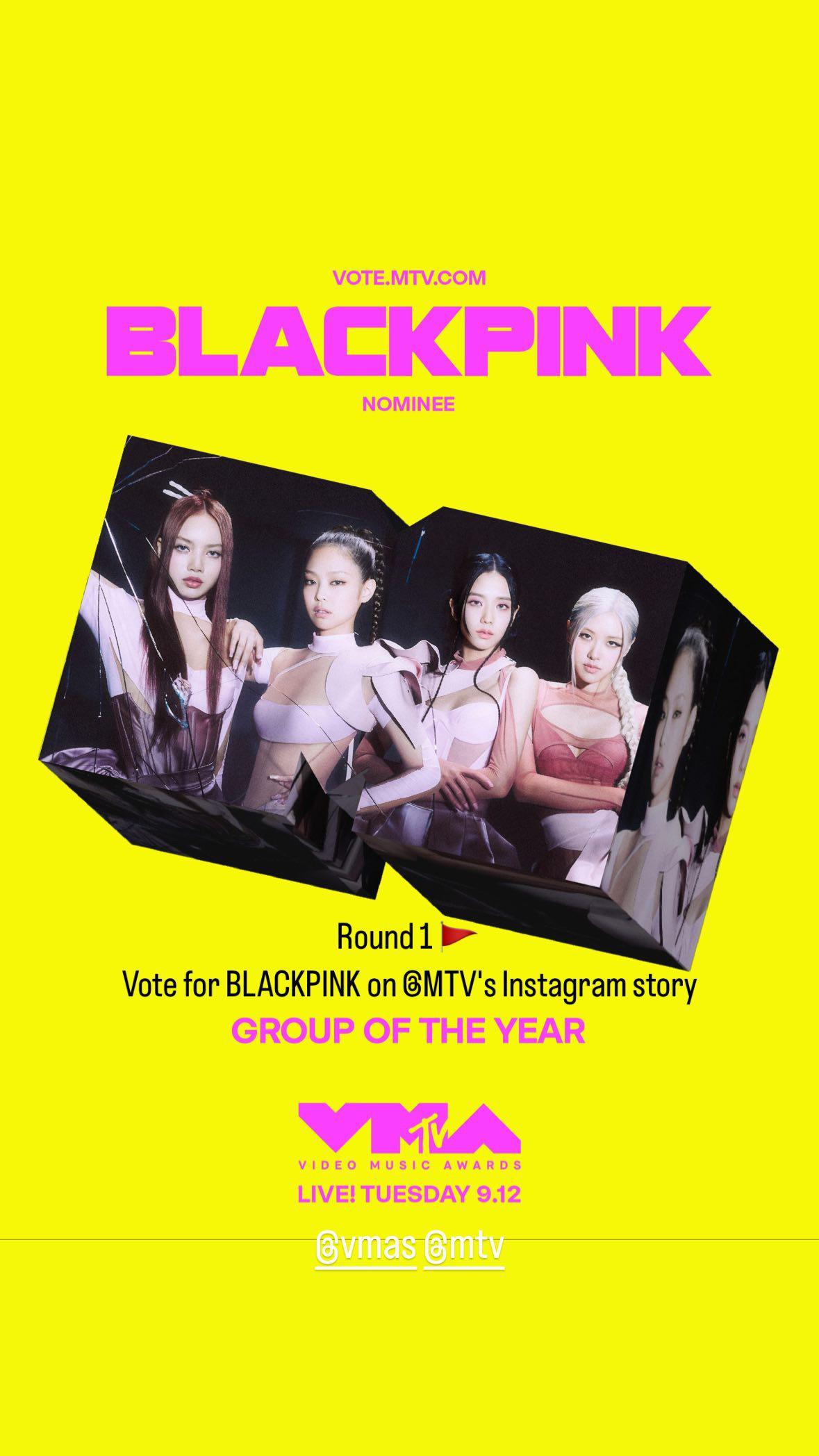 230905 BLACKPINK is nominated for ‘Group of the Year’ at the 2023 MTV Video Music Awards! Vote NOW on @MTV's Instagram story