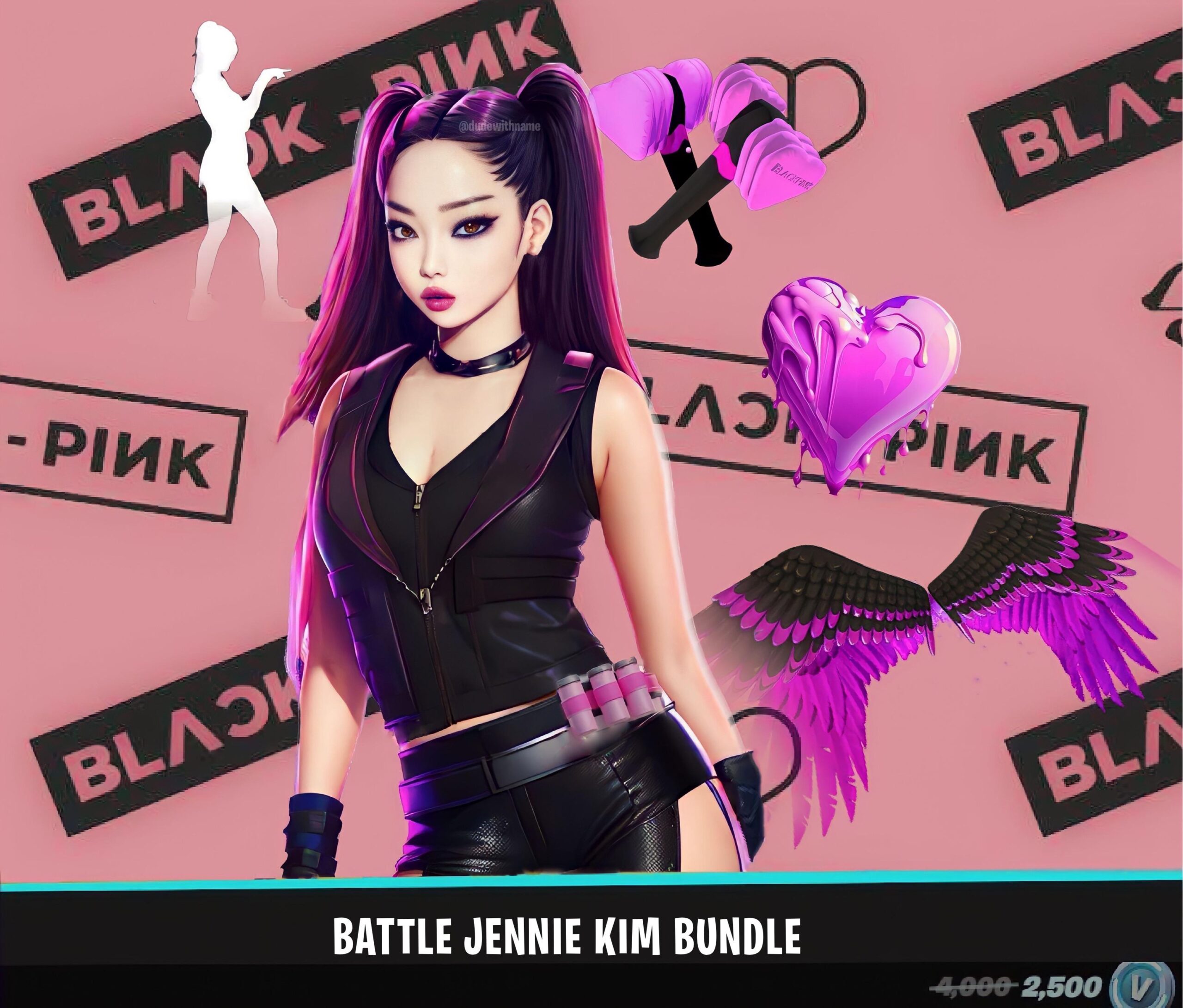 230907 BLACKPINK X Fortnite, Jennie Skin(Concept Art By Me)
