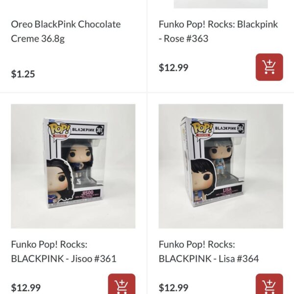 230918 BlackPink funko’s available at the Sweets&Geeks website