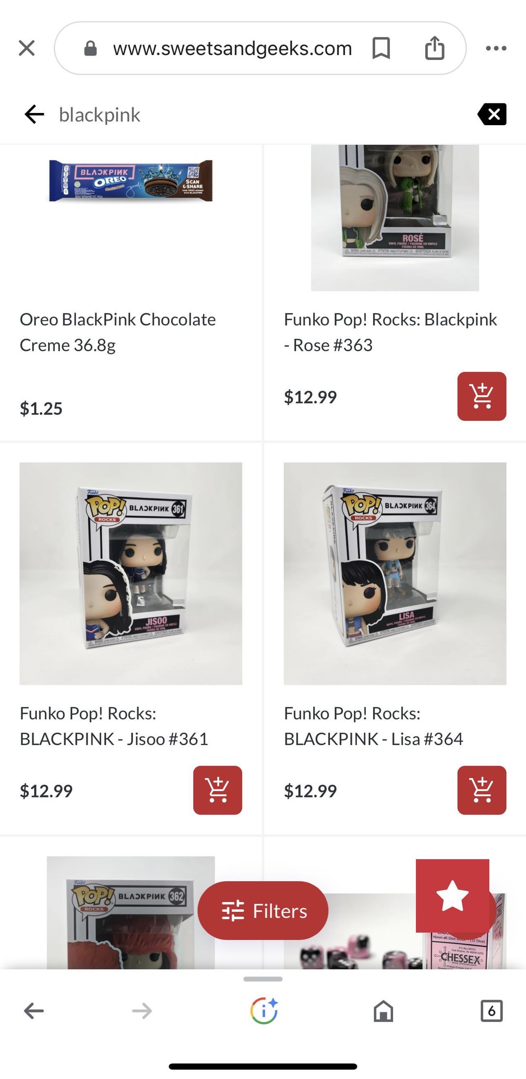 230918 BlackPink funko’s available at the Sweets&Geeks website