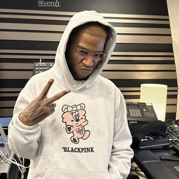 231007 Kid Cudi wearing BLACKPINK x Verdy merch at The Black Label