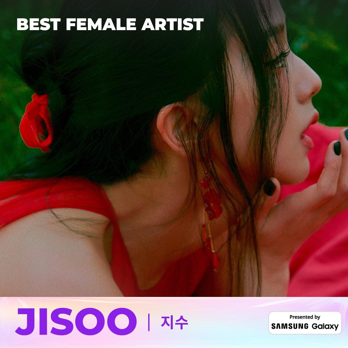 231019 JISOO is nominated for ‘Best Female Artist’ at the 2023 MAMA (Mnet Asian Music Awards)!