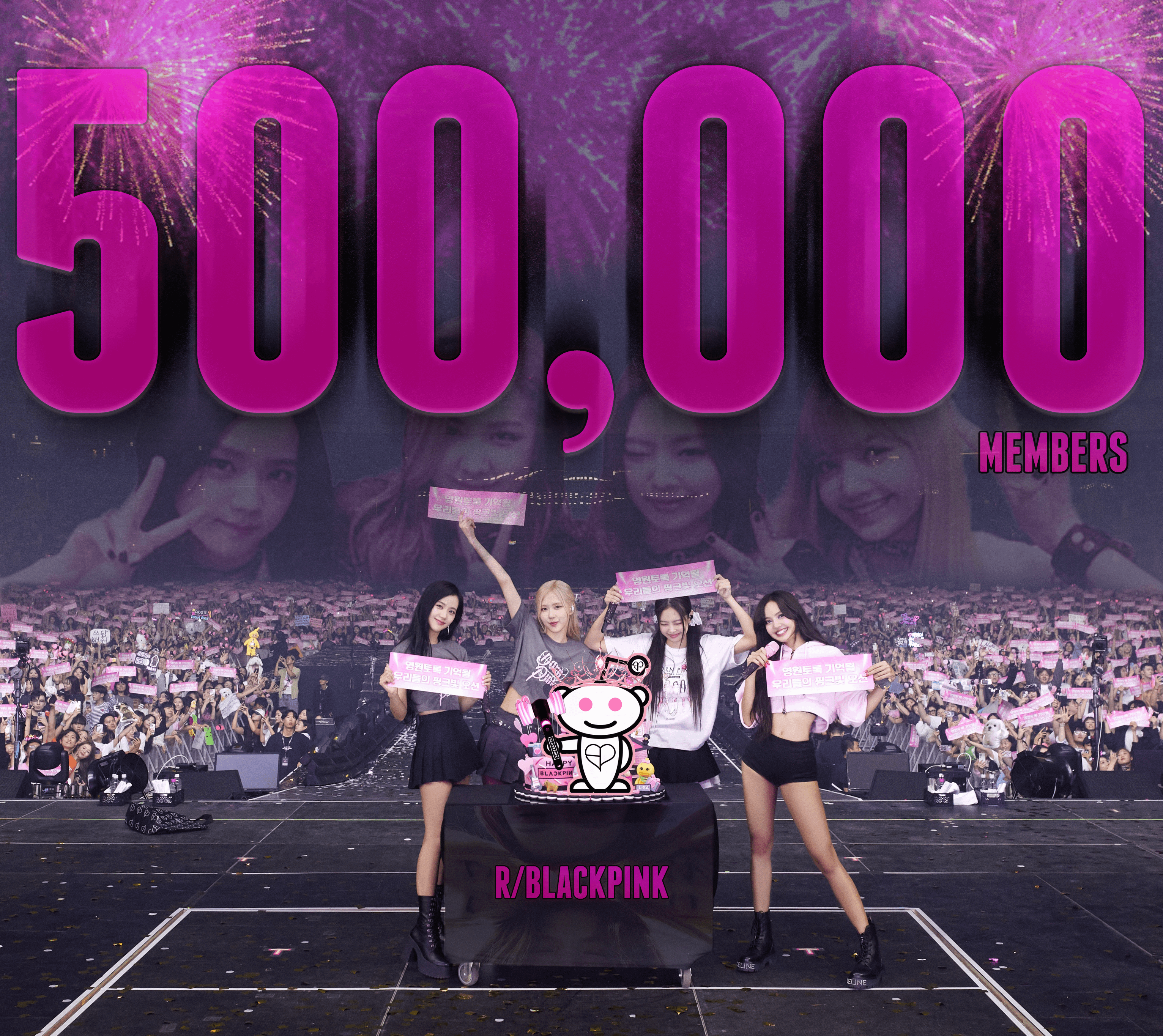 r/BLACKPINK hits 500,000 MEMBERS! Thank you so much!