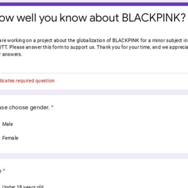 231116 Hello!! We are doing a group project about globalization of Blackpink. I would like to present how much they are popular in the world, so I am taking this survey. Please support us. Thank you.❤️❤️