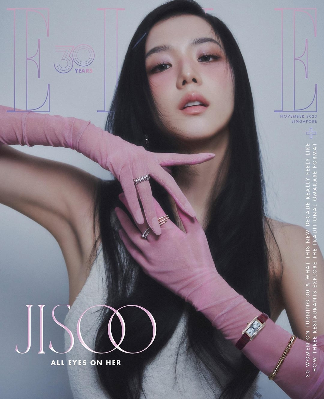 231102 Jisoo for ELLE Singapore November 2023 Issue