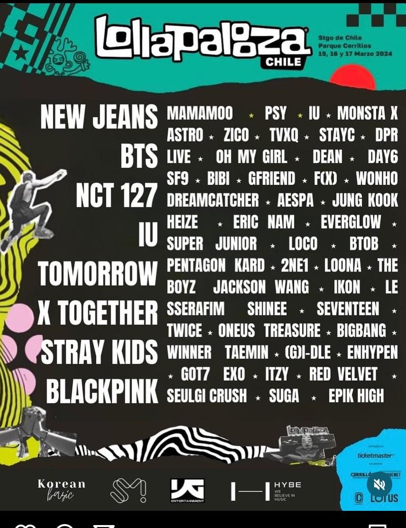231114 Blackpink is scheduled for Lollapalooza 2024 in Chile?