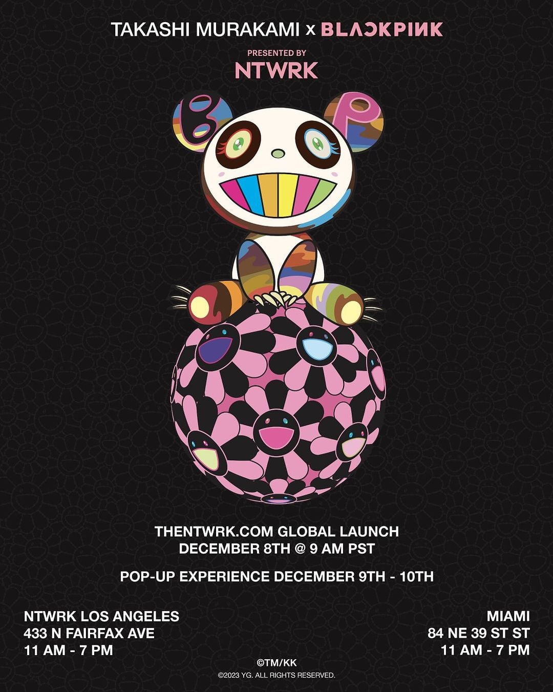 231205 BLACKPINK x Takashi Murakami Pop-Up Experience in Los Angeles and Miami from 9th to 10th December