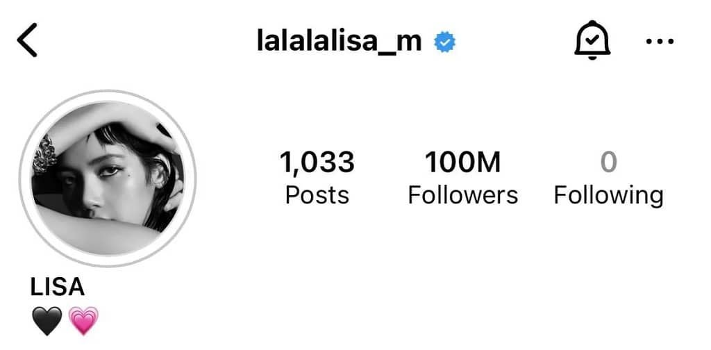 231225 Blackpink Lisa Hits 100 Million Followers on Instagram
