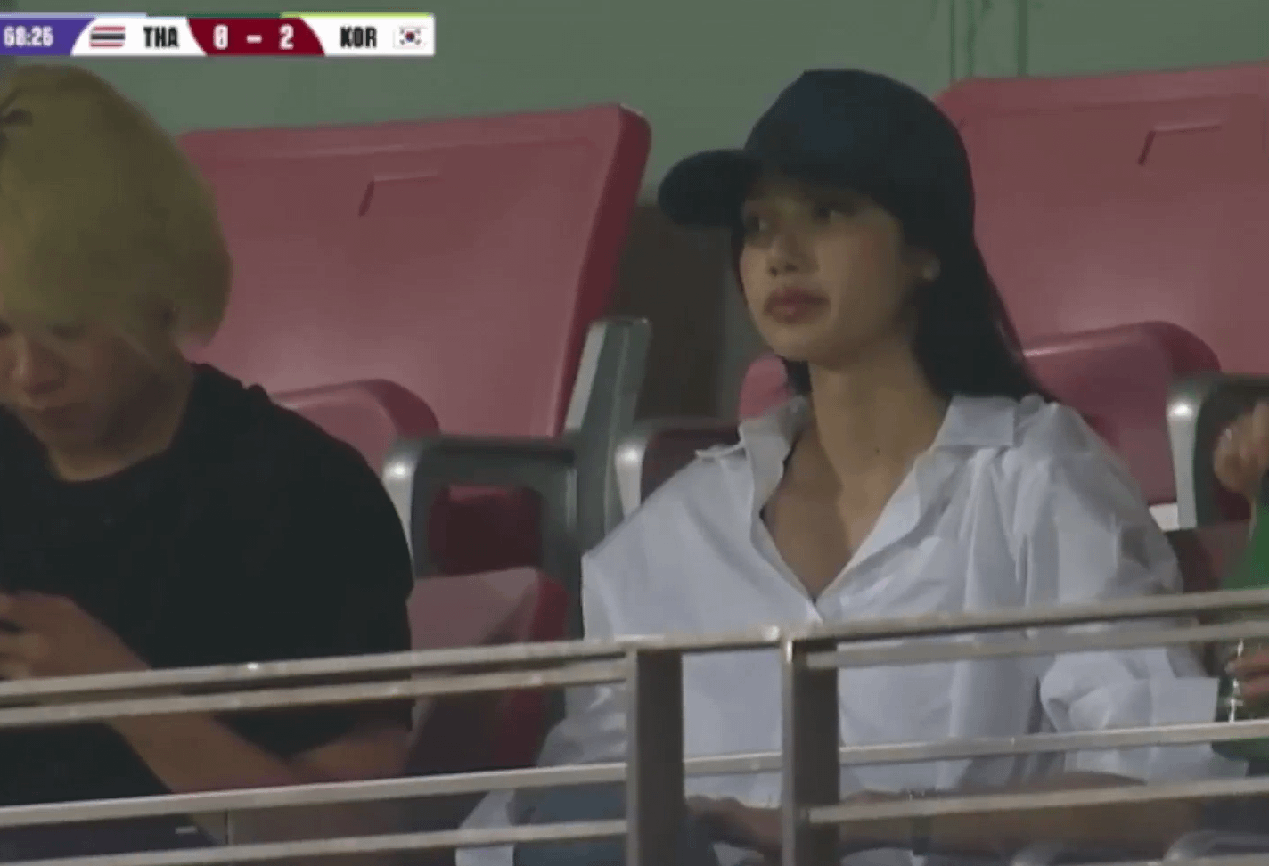 240326 Lisa in attendance at the 2026 FIFA World Cup qualification match between South Korea national football team vs Thailand