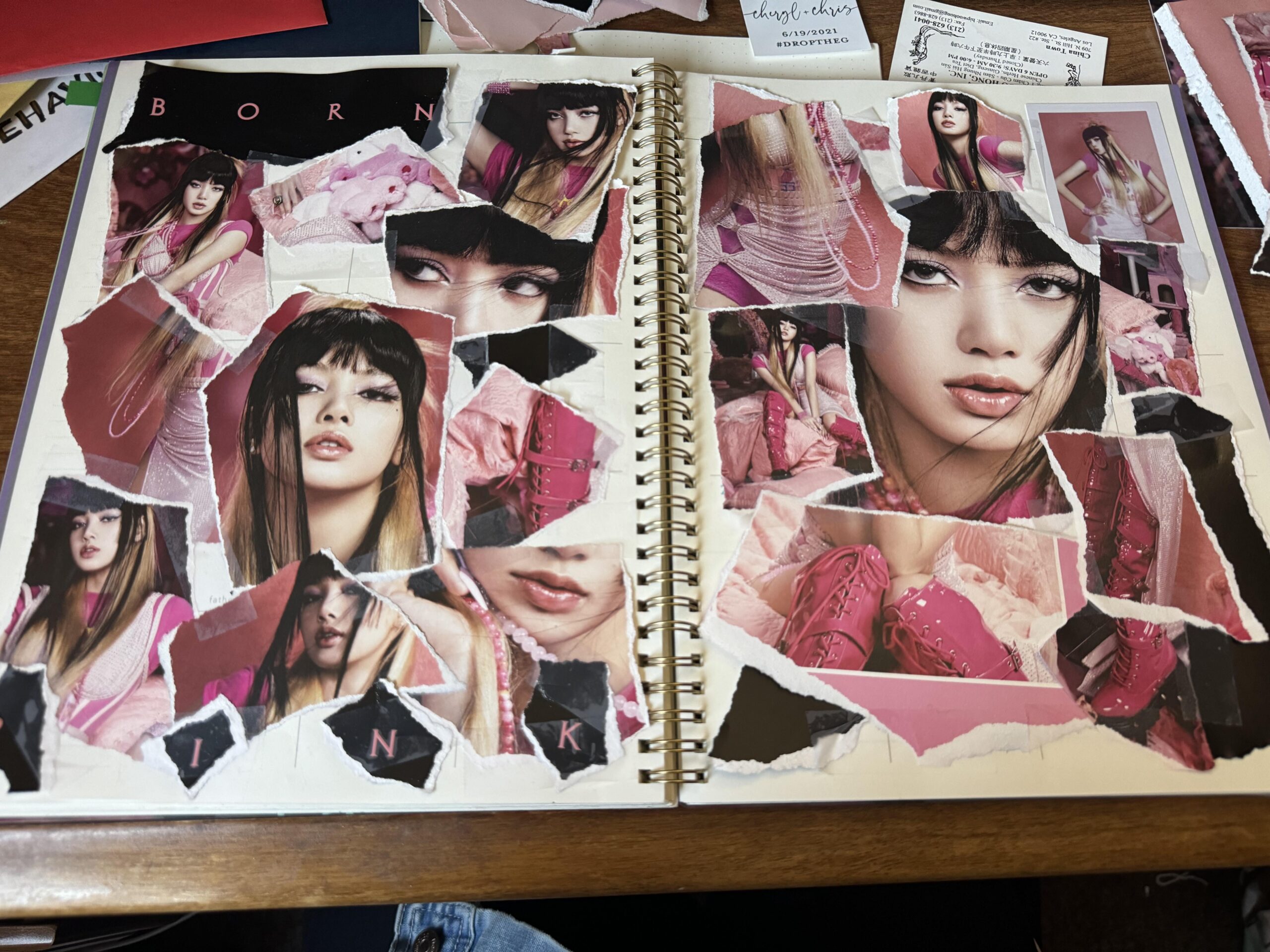 010323 Lalalisa Handmade Collage: Born Pink Edition Outfit