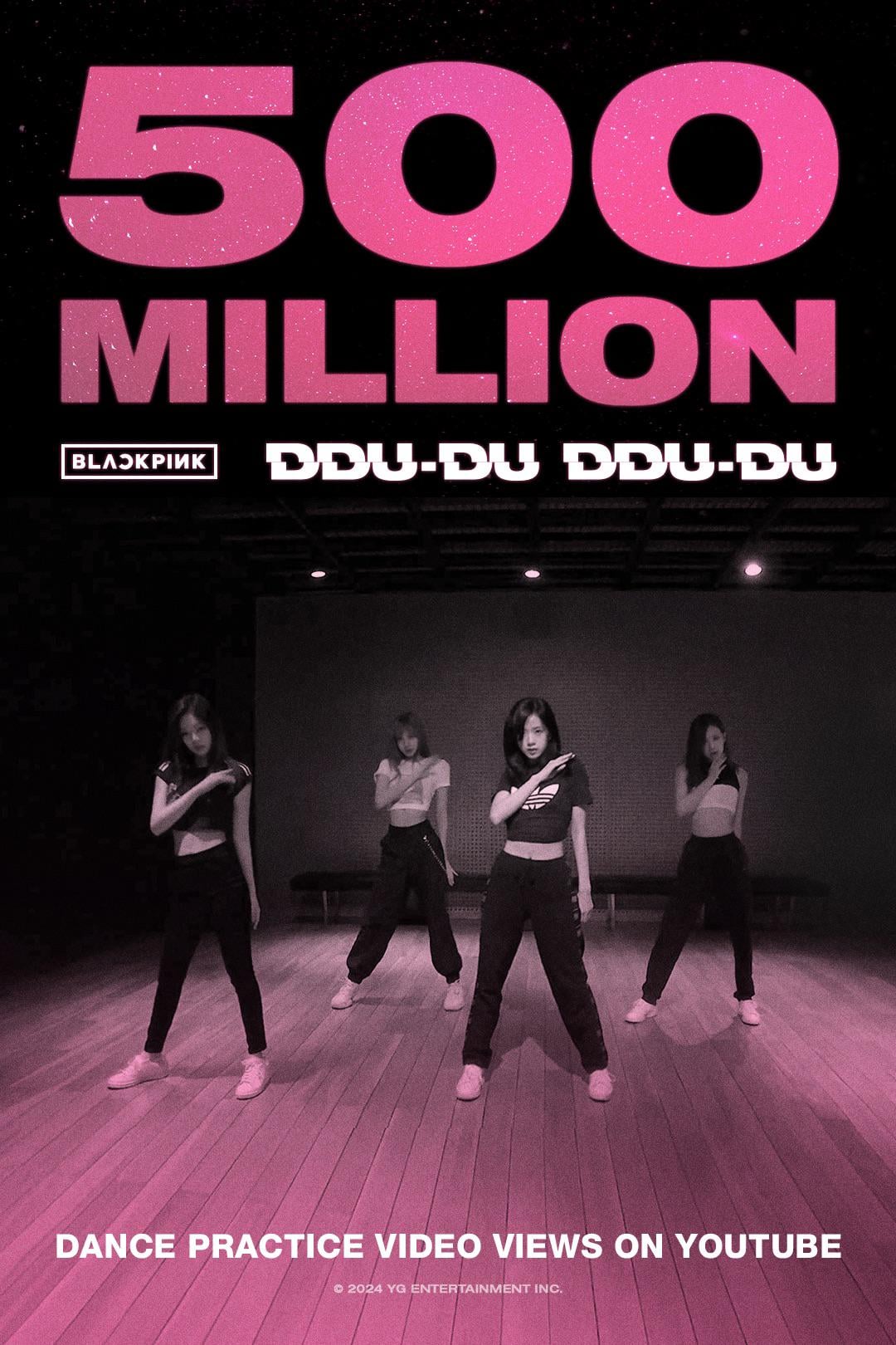 240426 BLACKPINK - ‘뚜두뚜두 (DDU-DU DDU-DU)’ DANCE PRACTICE VIDEO (MOVING VER.) hits 500 MILLION VIEWS on Youtube! [Official Poster]
