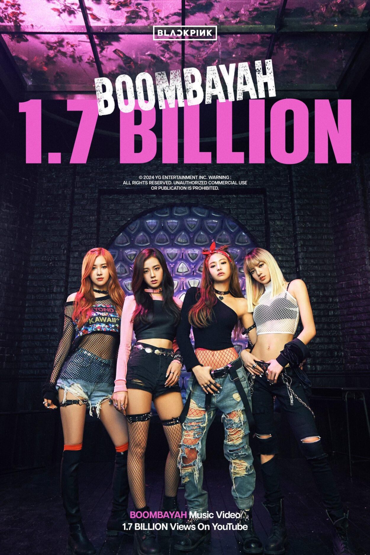 240601 BLACKPINK - ‘붐바야 (BOOMBAYAH)’ M/V hits 1.7 BILLION VIEWS on Youtube! [Official Poster]