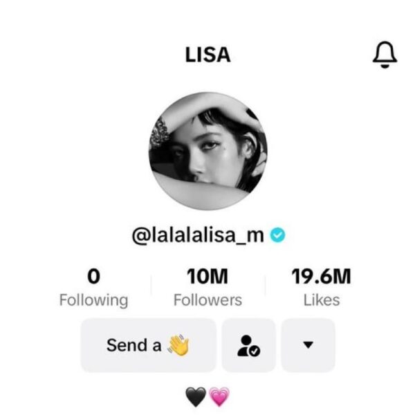 240623 Lisa is now the FASTEST EVER Kpop Act, Asian Act and Solo Act to surpass 10M followers on TikTok 💖