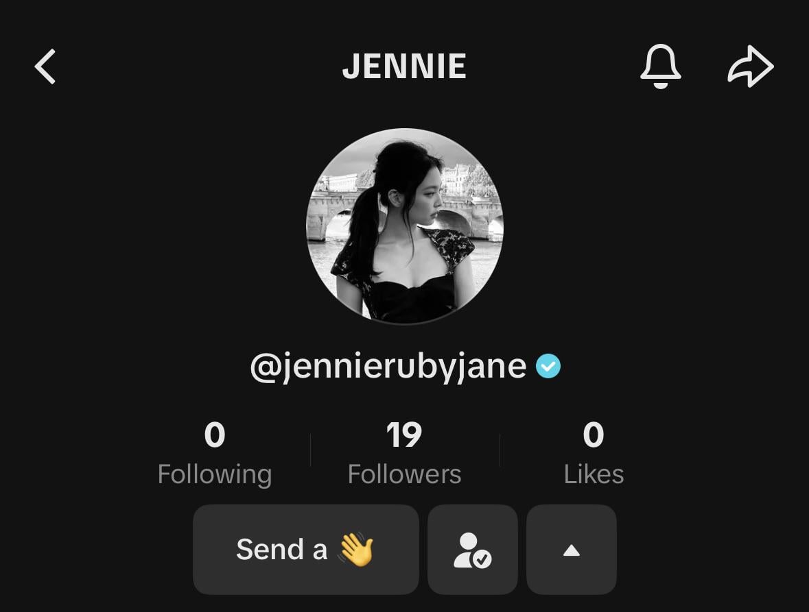 240617 Jennie Official TikTok Account