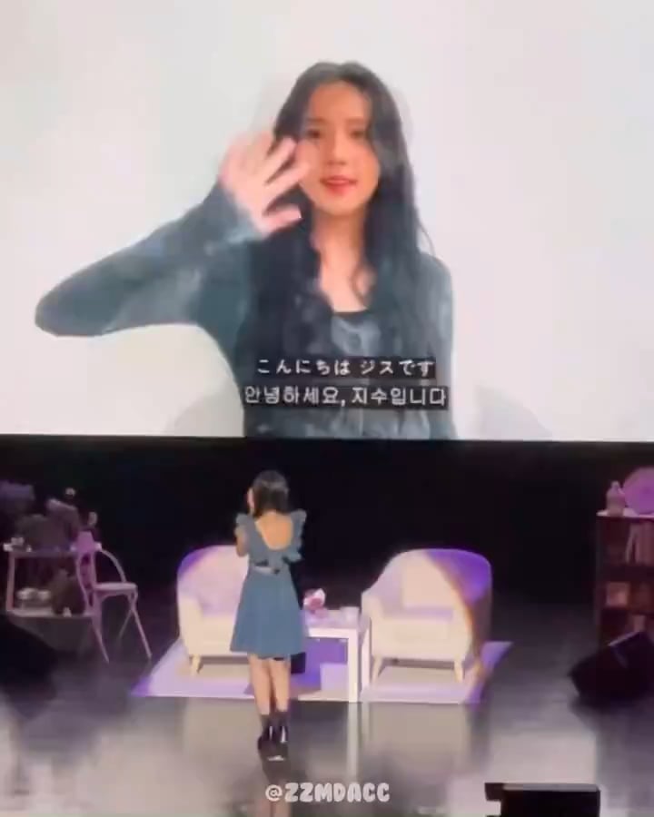 240726 Jisoo sent a Congratulatory video for Kim Hye-yoon at her Fan Meeting in Osaka, Japan