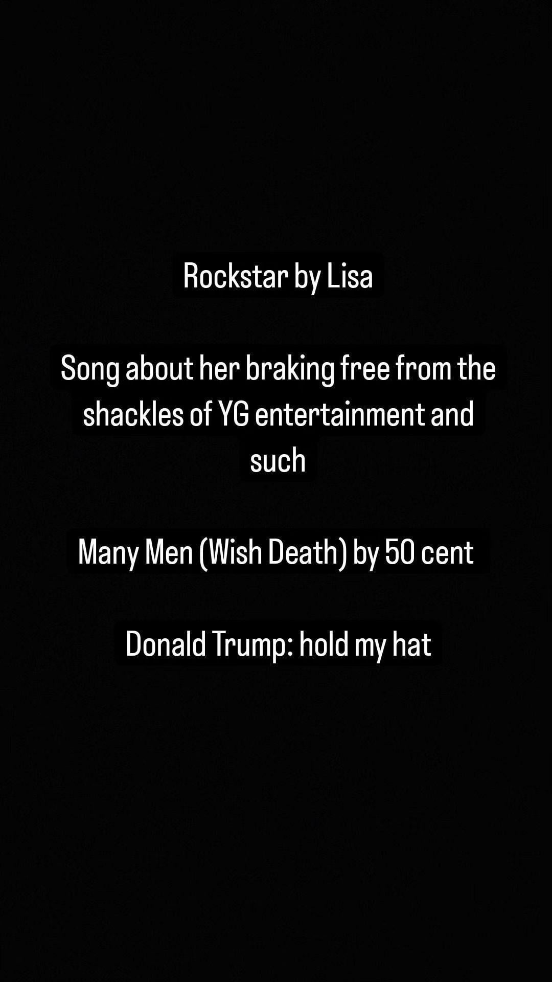 Comparison of Lisa's rockstar