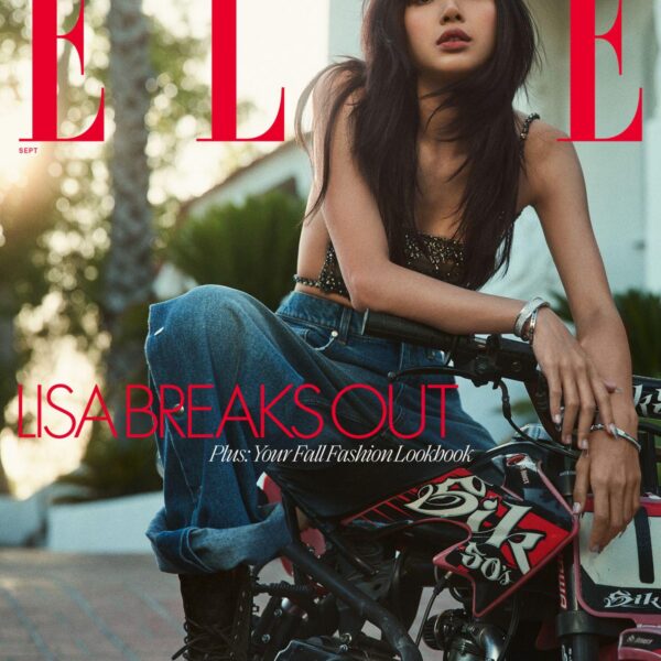 240812 Lisa rolls up onto the cover of ELLE’s September 2024 Issue.