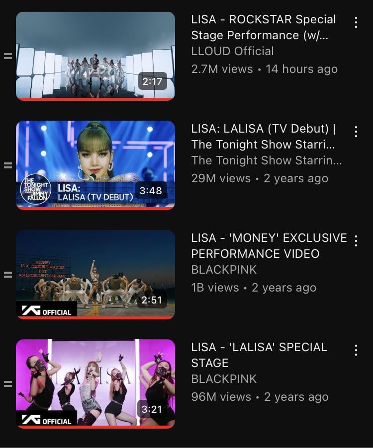 240802 What is your favorite Lisa “Special Stage” “Exclusive Performance” Video?