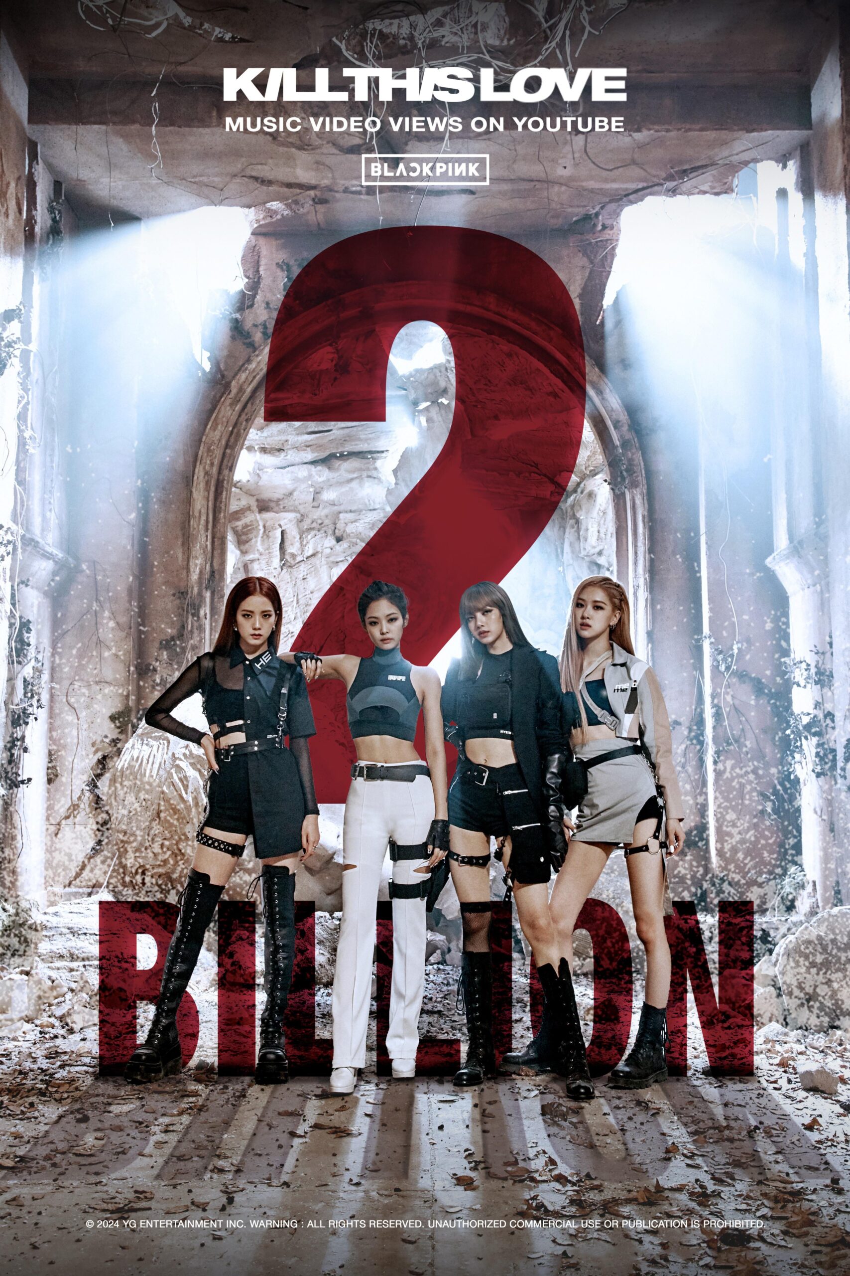 240831 BLACKPINK - ‘Kill This Love’ M/V hits 2 BILLION VIEWS on Youtube! [Official Poster]