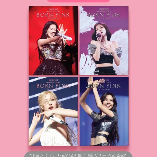 240814 BLACKPINK World Tour [BORN PINK] in Cinemas | A3 Hologram Posters and Limited Edition Photocards