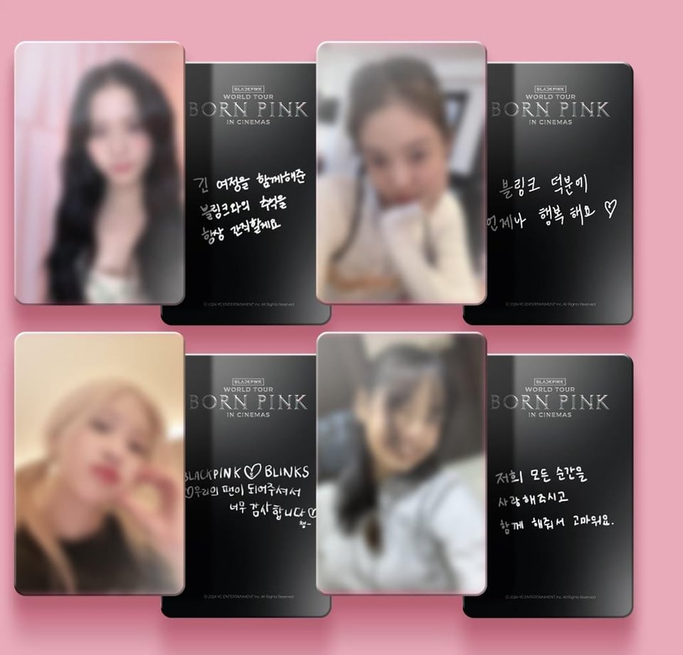 240802 BLACKPINK World Tour [BORN PINK] in Cinemas | Limited Edition Photocards and Lenticular A5 Postcard