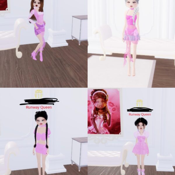 240903 I made pink venom era outfits in dti(dress to impress)!