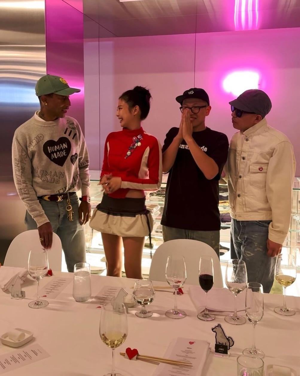 240905 Jennie @ Human Made Offline Store Seoul Opening Private Dinner hosted by Pharrell & NIGO