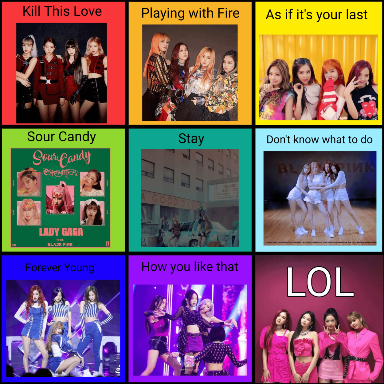 240923 - Blackpink songs as colors! FINAL RESULTS!!