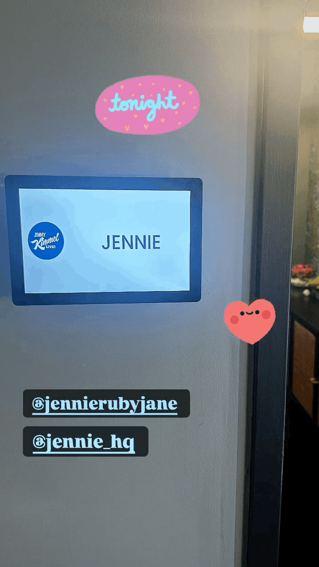 241015 Jimmy Kimmel Live! IG Story Update w/ Jennie