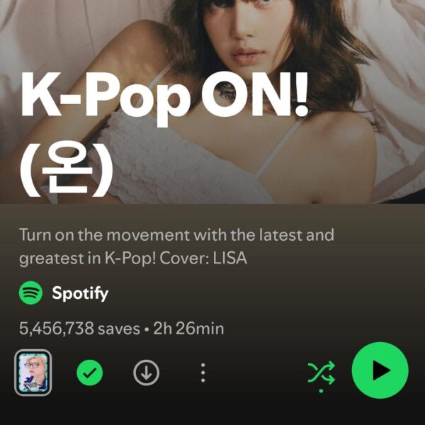 241003 LISA is the cover of Spotify's 'K-Pop ON!'