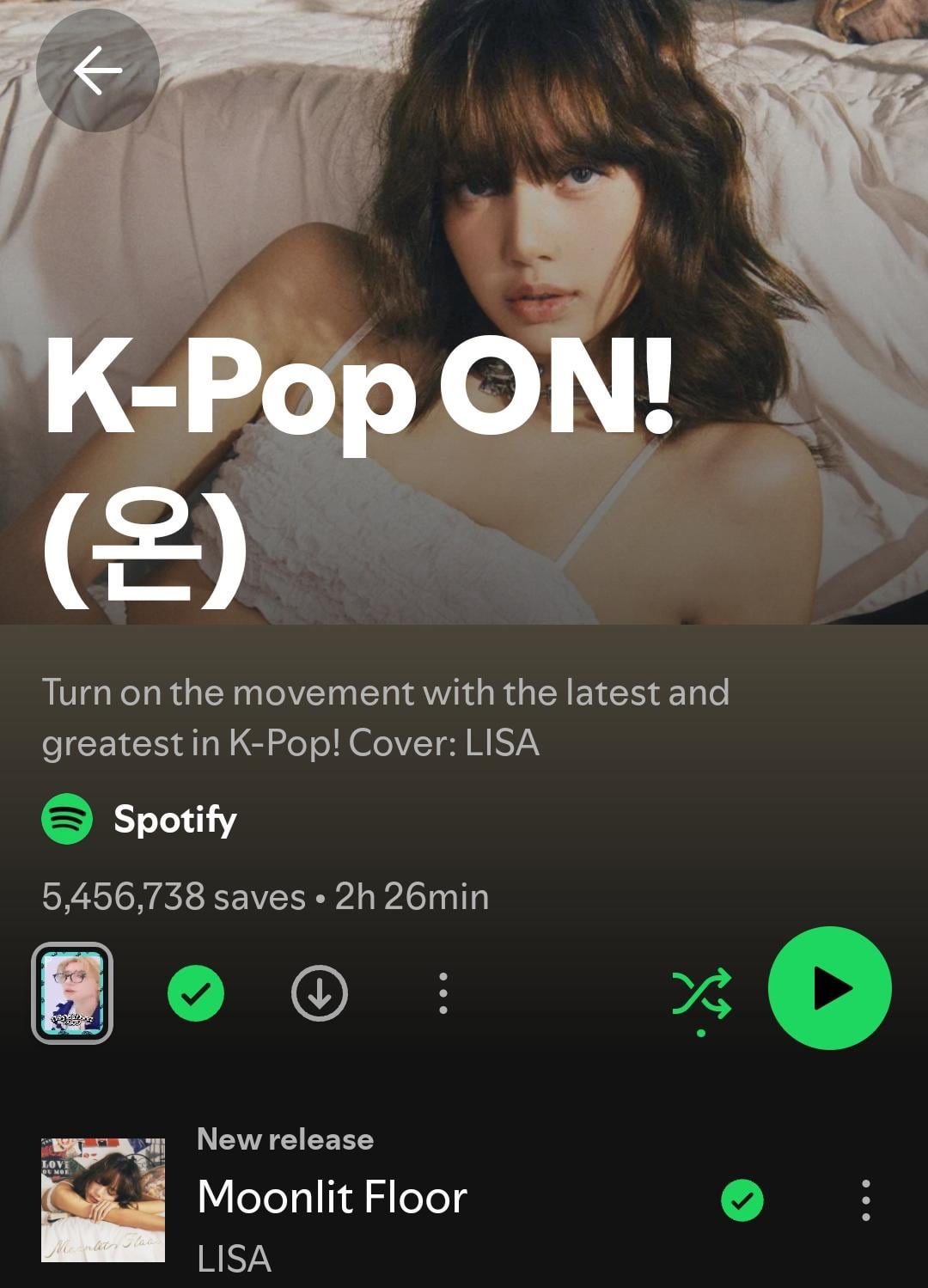 241003 LISA is the cover of Spotify's 'K-Pop ON!'