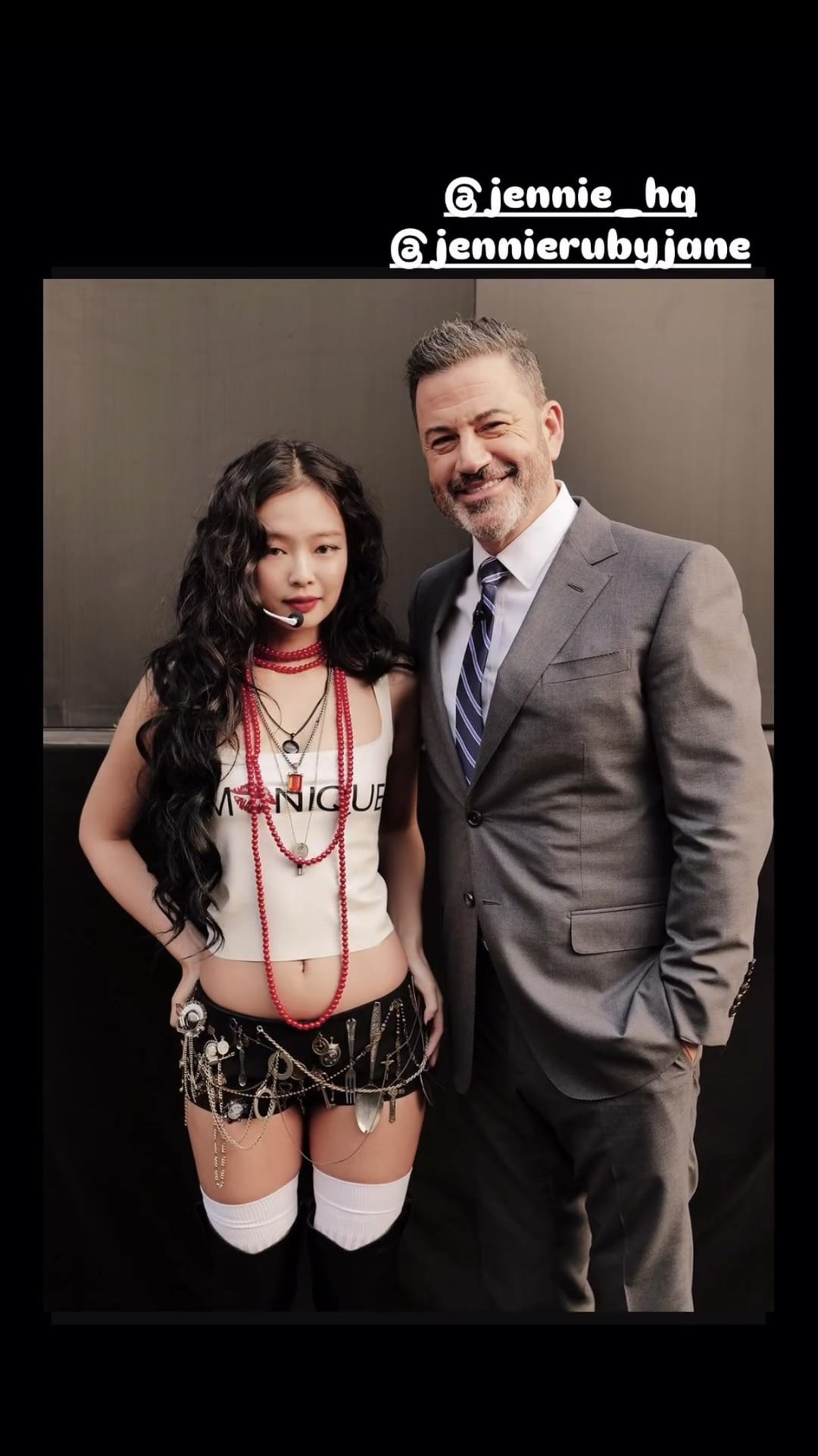 241015 Jimmy Kimmel Live! IG Story Update w/ Jennie