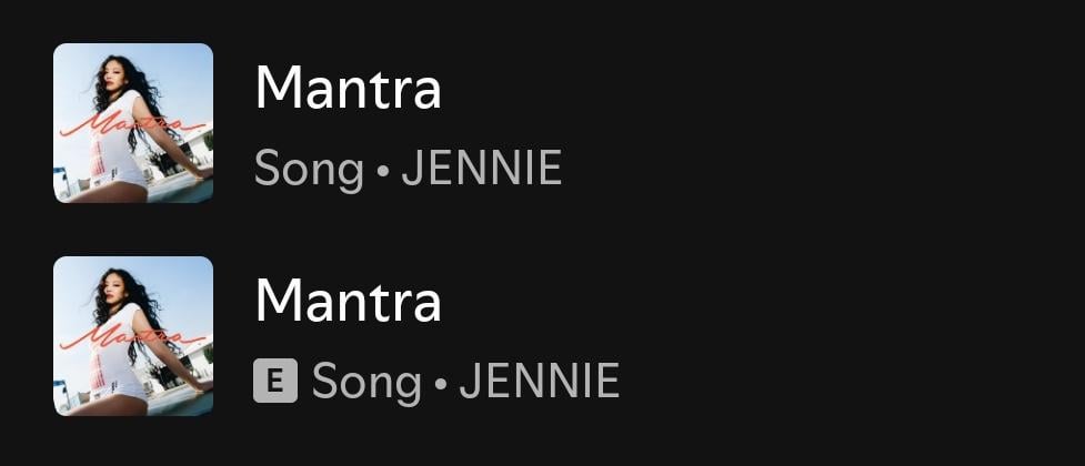 241011 There is a clean version of JENNIE - 'Mantra'