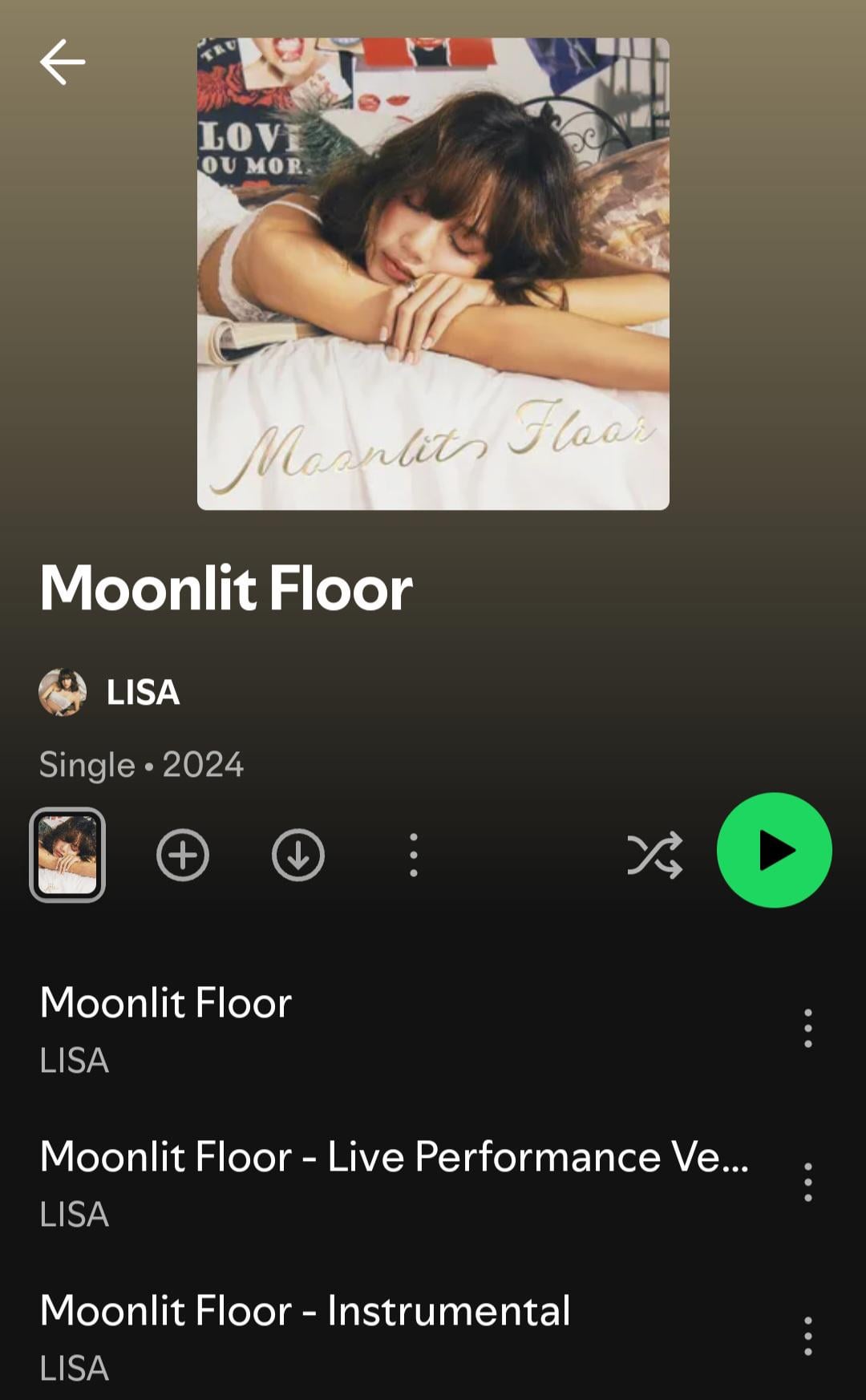 241008 LISA released 2 new versions of 'Moonlit Floor'!